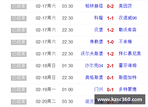 太阳成集团tyc7111cc官方网站德甲第19轮综述及最新积分榜，领头羊客场告负，拜仁与门兴缩小差距 - 副本